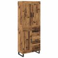 vidaXL Highboard 2 ks Staré drevo 69,5 x 34 x 180 cm