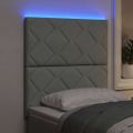 vidaXL LED hlavová doska Svetlosivá 80 cm Zamat