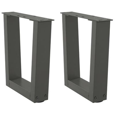 vidaXL Nohy konferenčného stolíka v tvare V, 2 ks, antracitové, 40 x (30-31,3) cm, oceľ