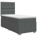 vidaXL Posteľ boxspring s matracom Tmavosivá 80 x 200 cm Látka