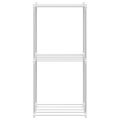 vidaXL Trubková polica s úložiskom Biela 42,5 x 27 x 91,5 cm Hliník