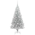 vidaXL Vianočný stromček Strieborná 120 cm PET