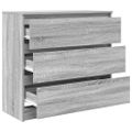 vidaXL Komoda sivý dub sonoma 80x35x76 cm spracované drevo