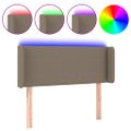 vidaXL Čelo postele s LED sivohnedé 83x16x78/88 cm látka