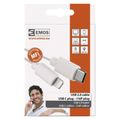 Kábel USB-C 2.0 / Lightning MFi, EMOS SM7015W, 1 m, biely