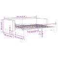 vidaXL Denná posteľ s rozkladacou posteľou krémová 90x200 cm látka