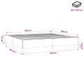 vidaXL Rám postele bez matraca tmavomodrý 200x200 cm zamat