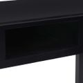 vidaXL Písací stôl čierny 110x45x76 cm drevený