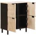 vidaXL Servírovacia skriňa Biele umývanie dokončenie 60 x 33 x 75 cm