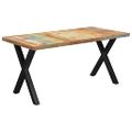 vidaXL Jedálenský stôl, nohy v tvare X 180x90x77 cm, recyklovaný masív