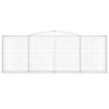 vidaXL Oblúkové gabionové koše 6 ks 400x30x140/160 cm pozink. železo