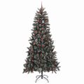 vidaXL Umelý vianočný stromček Zelená 240 cm PVC, plast a oceľ