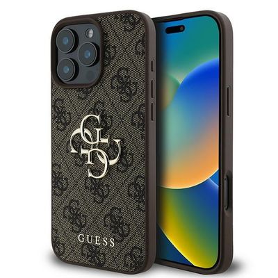 Puzdro Guess pre iPhone 16 Pro 6,3" GUHCP16L4GMGBR 4G Big Logo hnedá
