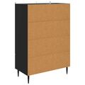 vidaXL Servírovacia skriňa Čierna 66 x 34,5 x 97 cm Kompozitné drevo