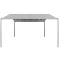 vidaXL Záhradný altánok 400x400x260 cm oceľový antracitový