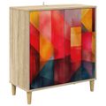 vidaXL Servírovacia skriňa HEESCH Sonoma 69 x 33 x 75 cm
