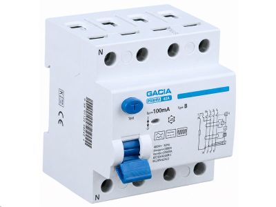 Prúdový chránič GACIA PR8HM typ B /40A/100mA/4P/10kA