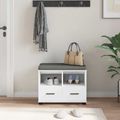 vidaXL Predsieňová lavica Biely 60 x 38 x 46 cm