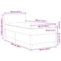 vidaXL Posteľ s pružinovým rámom Krémová a biela 100 x 200 cm