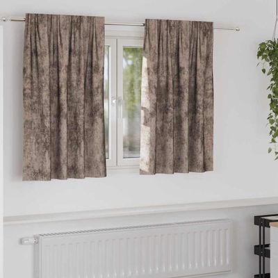 vidaXL Sametové závesy 2 pcs Kapučínová 140 x 140 cm Zamat