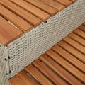 VidaXL vírivka Step svetlosivá 50x50x50,5cm polyratan a masívna akácia