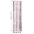 vidaXL Záves proti hmyzu strieborno-sivý a ružový 56x200 cm ženilka
