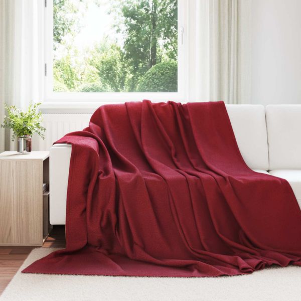 vidaXL Prikrývky na hodenie 24 pcs Bordeaux červená 270 x 240 cm Flís
