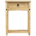 vidaXL Konzolový stolík Corona 55x35x73 cm borovicový masív