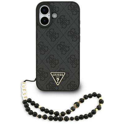 Puzdro Guess 4G Strap Triangle Logo MagSafe pre iPhone 17, čierna