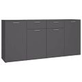 vidaXL Komoda sivá 160x36x75 cm drevotrieska