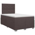 vidaXL Posteľ boxspring s matracom Tmavohnedá 120 x 190 cm Látka