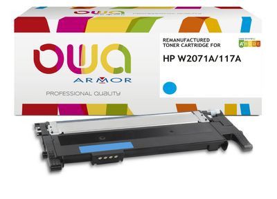 OWA Armor toner kompatibilný HP W2071A, 117A, 700st, modrá/cyan
