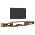 vidaXL Nástenný TV kabinet Nástenná montáž Dub artisan