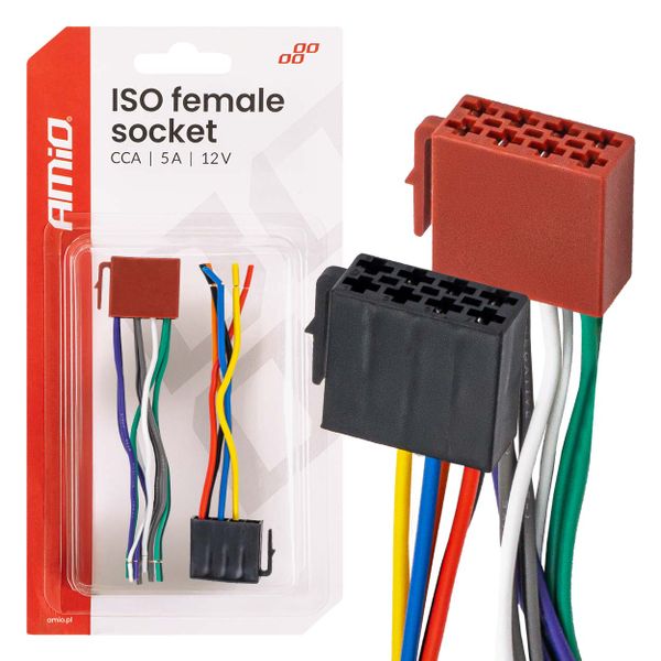 Konektor ISO samica CCA 5A 12V AMiO-04444
