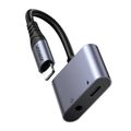 Audio adaptér Ugreen US211 Lightning na audio adaptér Mini Jack 3,5 mm 0,1 m (čierny)