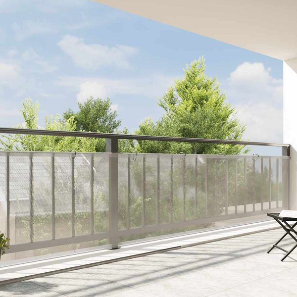 vidaXL Priehľadná plachta s okami 1x10 m Polyetylén