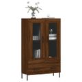 vidaXL Vysoká skrinka hnedá dub 69,5x31x115 cm kompozitné drevo