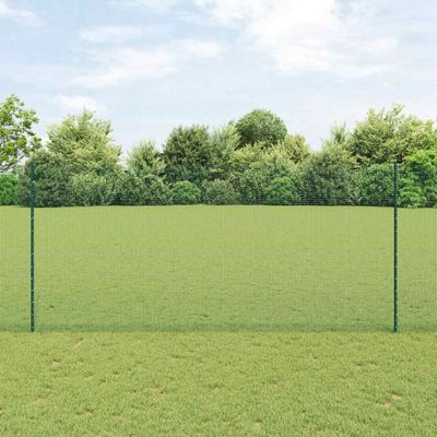 vidaXL Zváraný drôtový plot s podperou 25 x 1,4 m PVC potiahnutá oceľ