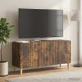 vidaXL TV skrinka 99 x 34,5 x 50 cm Dymový dub Kompozitné drevo