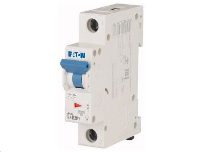 Jistič EATON PL7-B20/1 230 V/20 A/B/10 kA/1P na DIN lištu
