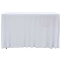 vidaXL Naťahovacie obrusy na stôl so závesom 2 ks biele 183x76x74 cm
