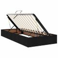 vidaXL Postel s úložným prostorem a matrací Čierna 90 x 190 cm Zamat