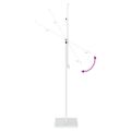 vidaXL Stánky na výstavy 2 ks Biely 26,5 x 26,5 x 150 cm Oceľ