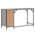 vidaXL Počítačový stôl sivý sonoma 131x48x75 cm kompozitné drevo
