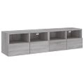 vidaXL TV nástenné skrinky 2ks sivé sonoma 60x30x30cm kompozitné drevo