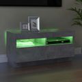 vidaXL TV skrinka s LED svetlami betónovo-sivá 80x35x40 cm