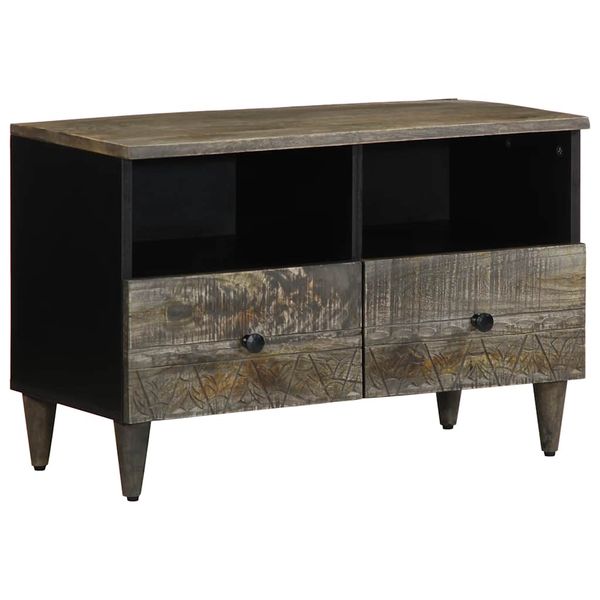 vidaXL TV skrinka Svetlošedá 70x33,5x46 cm Masívne drevo Mango