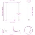 vidaXL Nohy konferenčného stolíka v tvare U, 2 ks, biele, 28 x (42-43) cm, oceľové