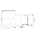 vidaXL TV skrinka lesklá biela 100x35x55 cm spracované drevo