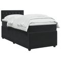vidaXL Posteľ boxspring s matracom Čierna 90 x 190 cm Zamat
